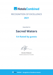 Sacred Waters Taupo Certificate