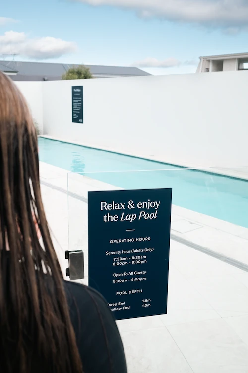 Heated Outdoor Lap Pool - Sacred Waters | Taupo Luxury Accommodation | New Zealand | 5 Star Experience